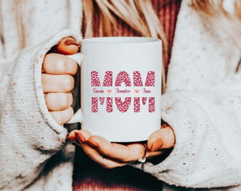 Custom Mama Mug, Mama Mug With Kids Names, Mother's Day Coffee Mug, Mothers Day Gift for New Mom Gift, Pregnancy Gift