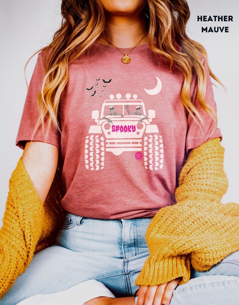 Halloween Off-Road Shirt Women offroad Tshirt Funny Adventure Tee Bat 4WD T-Shirt Women Witch Shirt 4 X 4 team Pumpkin Cute Feminist shirt image 4