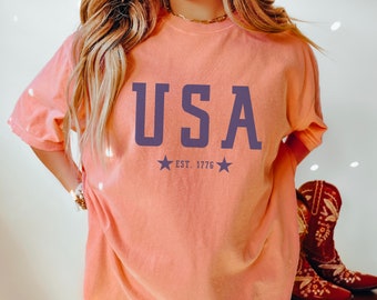 Comfort Colors Shirt, 4th of July Shirt, Big USA Tshirt,Usa Flag Tee, Usa Comfort Colors Tee,Usa Shirt,USA Flag Shirt,Independence day shirt