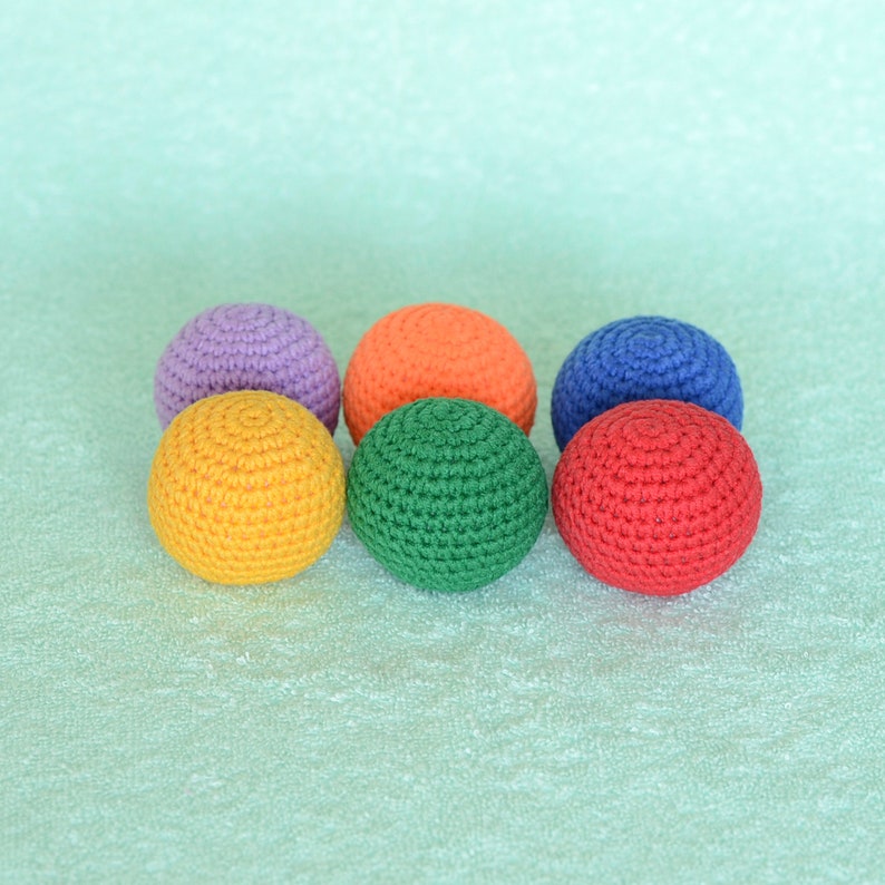 Crochet Balls Toy Toddler Activities Educational Knit Plush Etsy