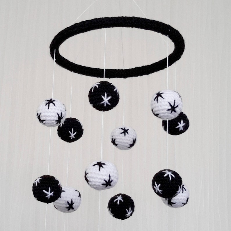 Schwarz weiß Mobile Monochrome minimalistisch modern Baby Etsy