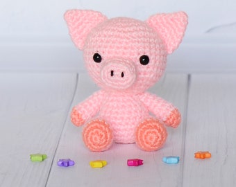 Pig funny stuffed animal Cute play doll Small desk buddy Toddler plush soft toy