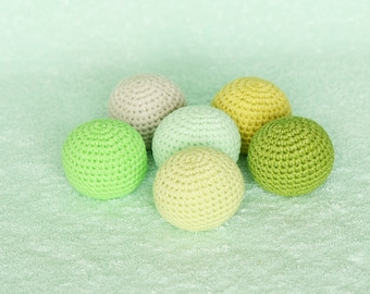 Crochet balls toy Sensory fidget toy Toddler activities Montessori soft toy Educational knit plush balls, Set of 6