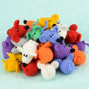 Little crochet mouse Small mice amigurumi Montessori toy Kawaii plush Educational soft toy