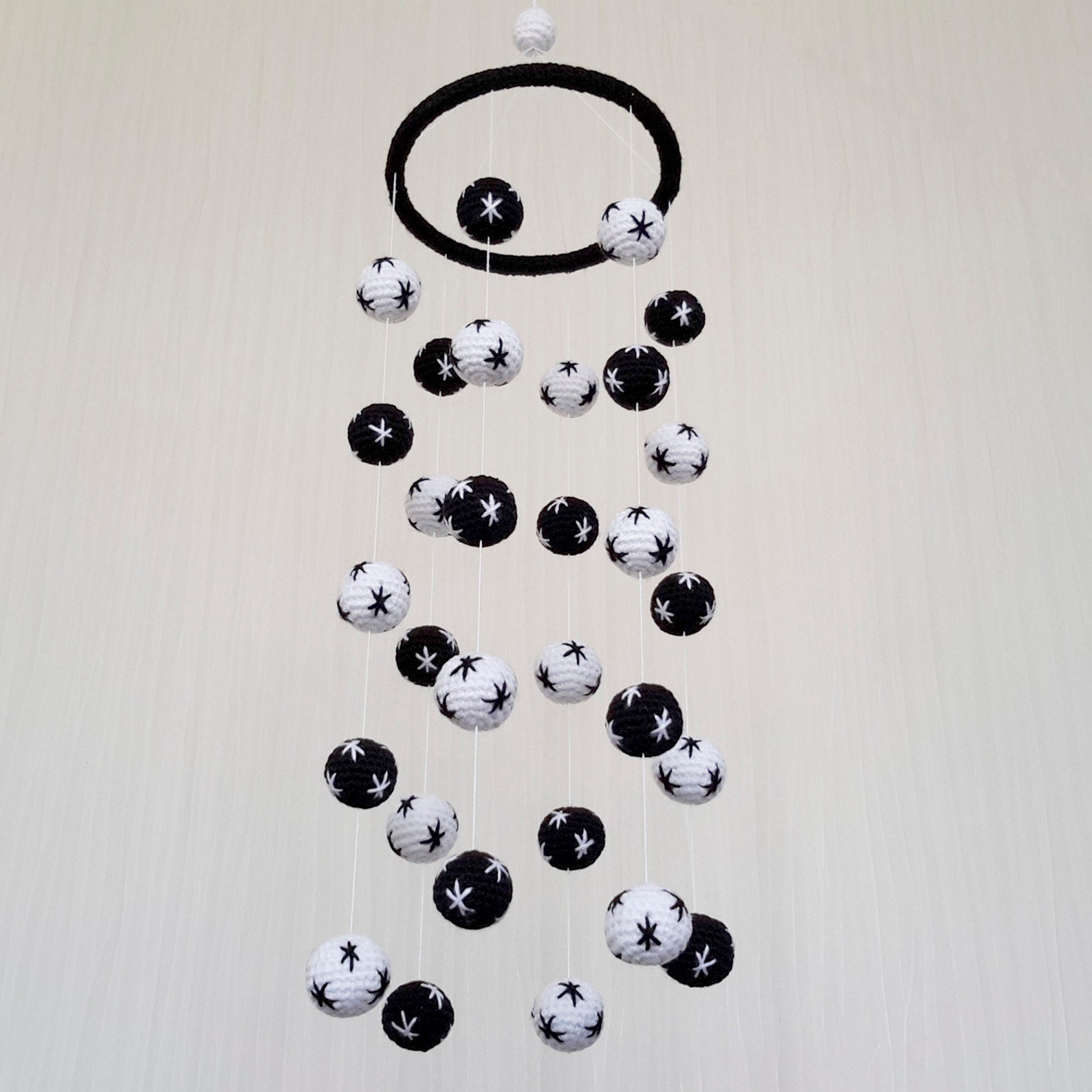 Schwarz weiß Mobile Monochrome minimalistisch modern Baby Etsy