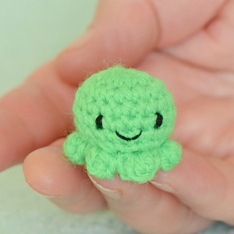 Mini Jellyfish Tiny Crochet Octopus Small Sea Creature Etsy