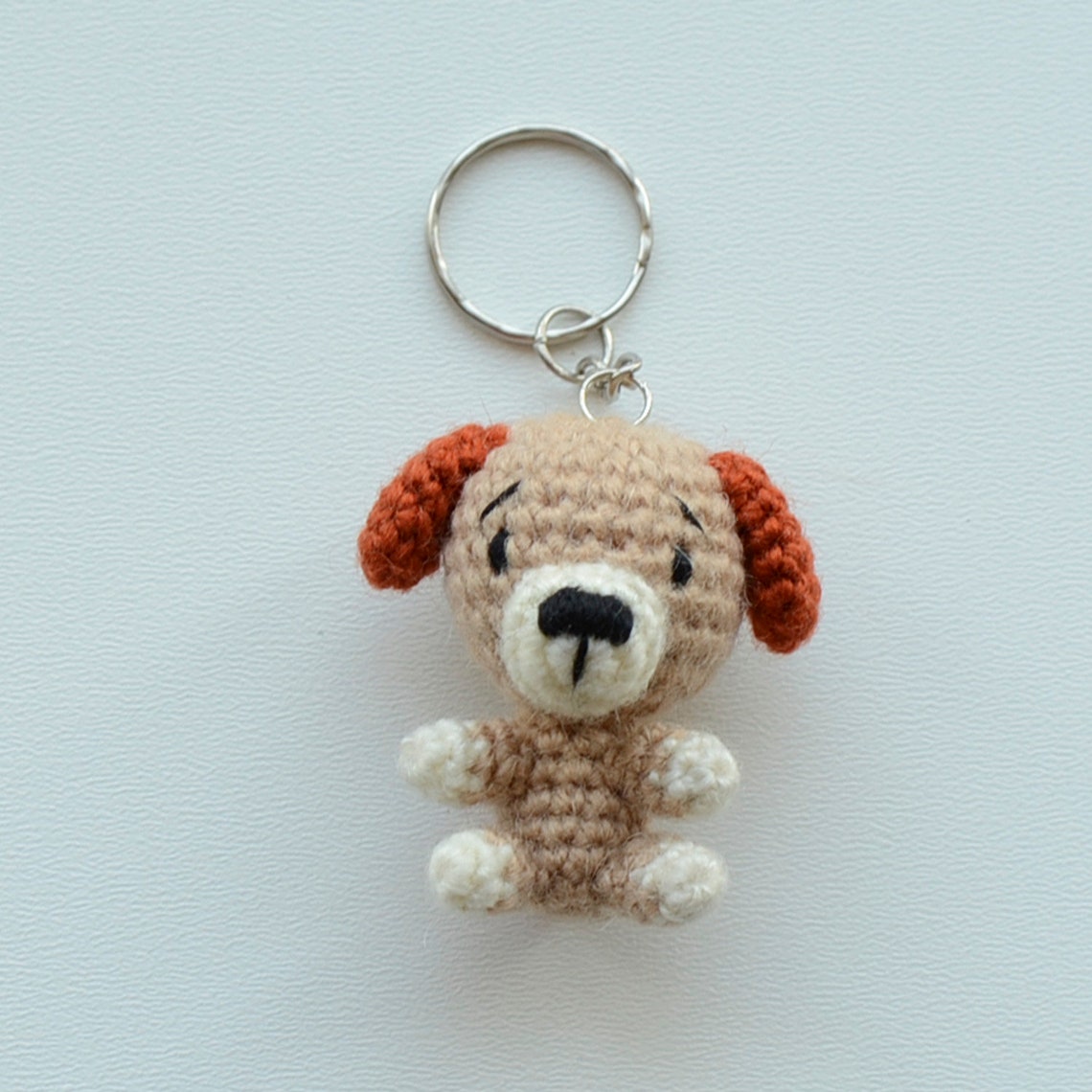 Little crochet puppy Amigurumi dog keychain Mini toy keyring Etsy