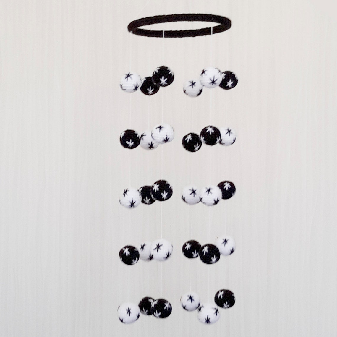 Schwarz weiß Mobile Monochrome minimalistisch modern Baby Etsy