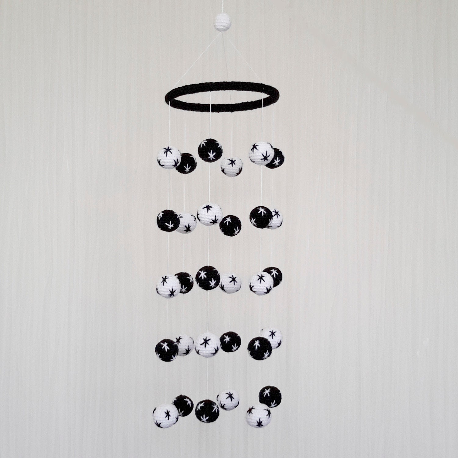 Schwarz weiß Mobile Monochrome minimalistisch modern Baby Etsy