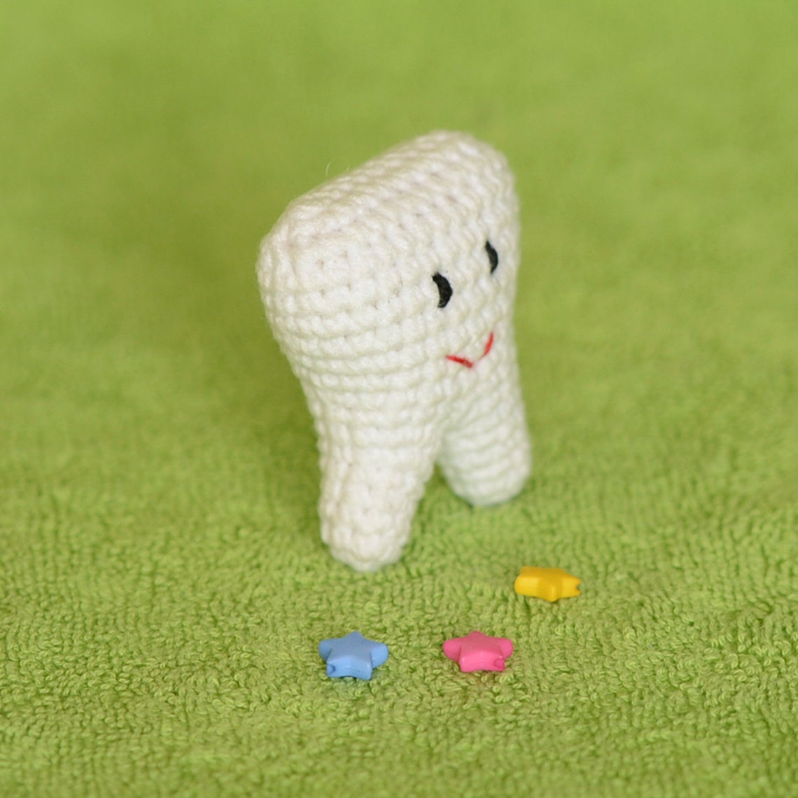 Tooth soft toy Amigurumi keychain Kawaii crochet plush Knit Etsy