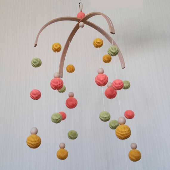 Plafond Mobile Chambre D Enfant Au Crochet Boules Bebe Suspendu Lit Bebe Mobile Mobile Pastel Fille Garcon Salle De Jeux Pour Bebe Nouveau Ne Douche