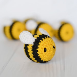 Bumble bee amigurumi Kawaii crochet toy Mom to bee  Keyring honey bee