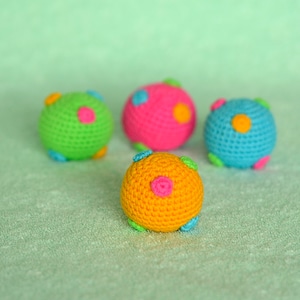 Crochet ball Sensory stress toy Toddler activities Montessori soft toy Educational knit plush balls fidget toy