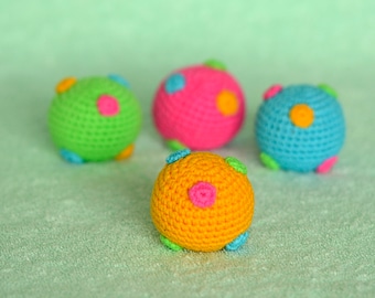 Crochet ball Sensory stress toy Toddler activities Montessori soft toy Educational knit plush balls fidget toy
