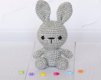 Rabbit little stuffed animal Bunny amigurumi Cute play doll Toddler plush soft toy