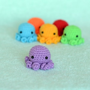 Octopus toy Crochet sea animal Jellyfish amigurumi Rainbow kids toy Kawaii plush Montessori educational Stress relief toy