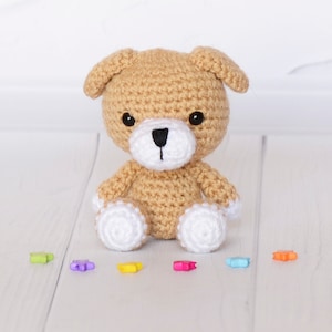 Dog small stuffed animal Puppy amigurumi Cute play doll Toddler plush soft toy