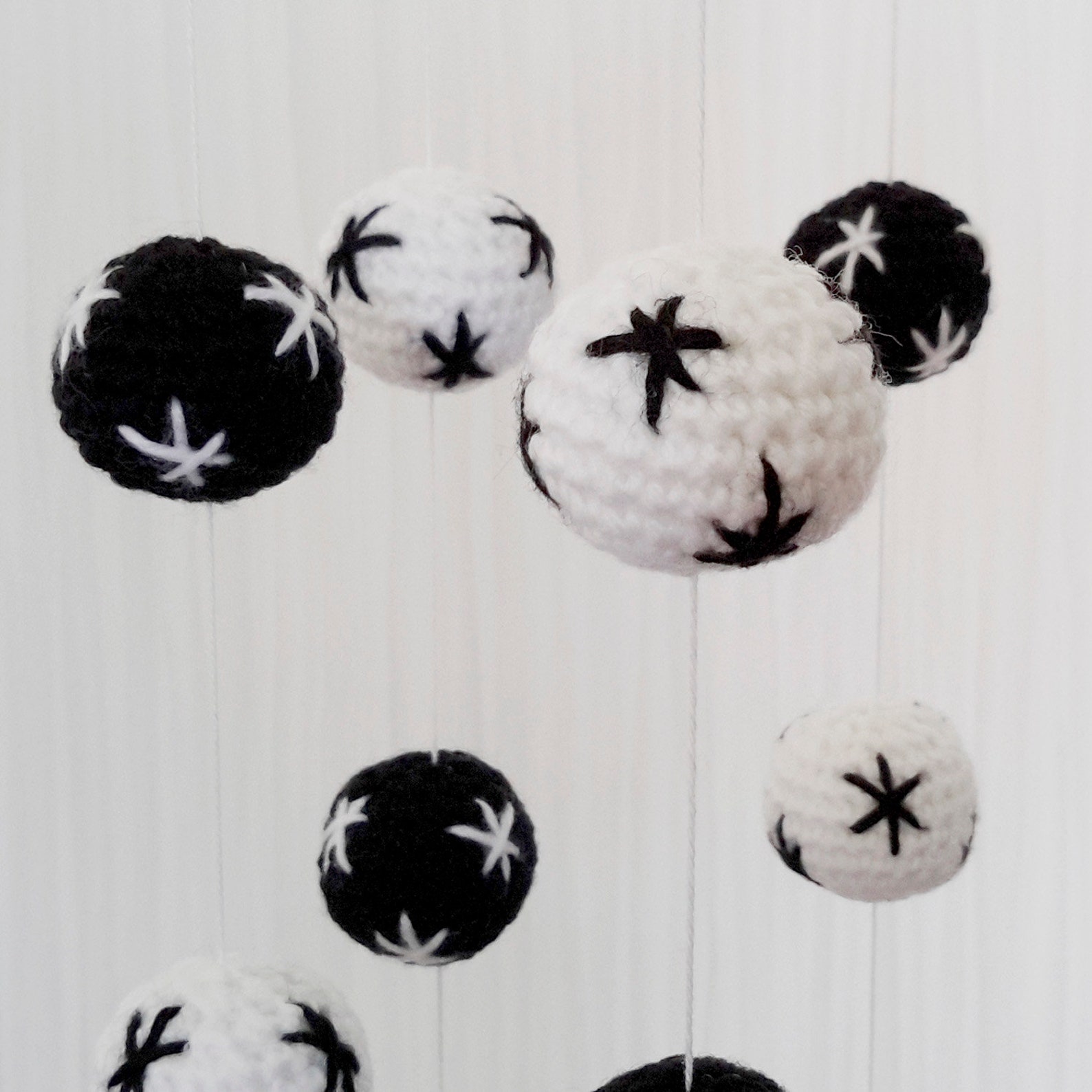 Schwarz weiß Mobile Monochrome minimalistisch modern Baby Etsy