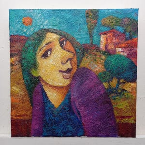 Painting Landscape Figure Oil Canvas Cm30x30 Modern Wall Painting Home Decor Home Wall Decoration