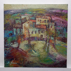 Landscape Painting Oil Painting on Canvas 30x30 cm Painting on Canvas Home Decor Wall Decoration Modern Art