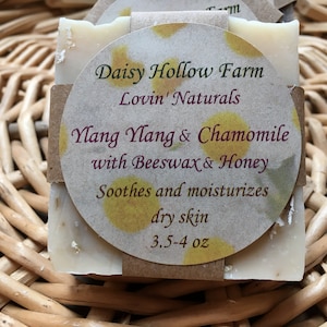 Ylang Ylang and Chamomile with Honey and Beeswax All-Natural Soap