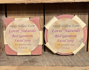 Jabón facial de geranio rosa