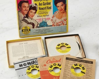 Vintage 1951 MGM Show Boat 45 RPM Soundtrack Box Set 4 Records Ava Gardner- COOL!