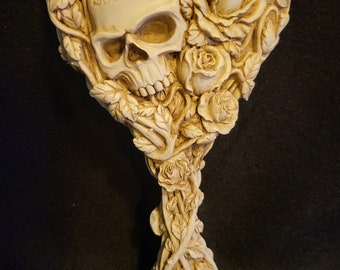 Alchemy Gothic Fate of Narcissus Hand Held Mirror Skull & Roses, very cool!
