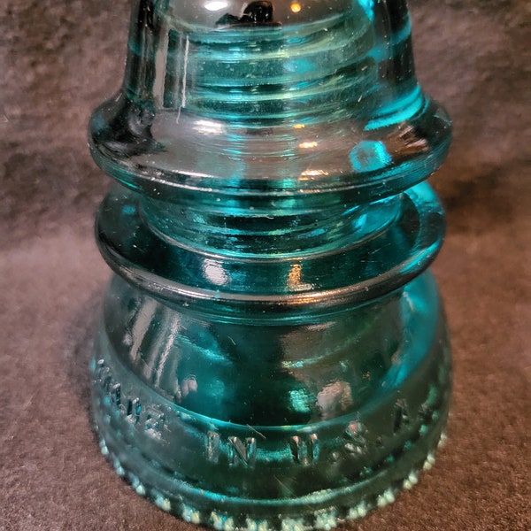 1920's Hemingray 42 Antique Insulator Telegraph Telephone Insulator Excellent Vintage Condition