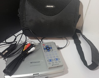 Vintage 2005 Polaroid Portable DVD Player (PDV-0707N) - Tested & Working! OH this takes me back to fun road trip entertainment with thekids!