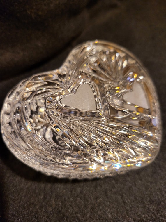 Anna Hutte Bleikristall Lead Crystal Heart Shaped… - image 1