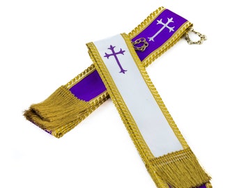 Brass Cross and Corpus with Leather strap by mds 