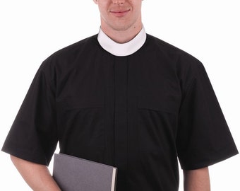 mds 7000 Neckband SS Clergy Shirt