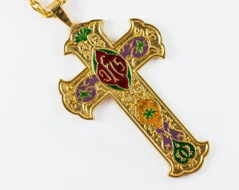 mds  Traditional  Gold Plated Pectoral Cross/chain.