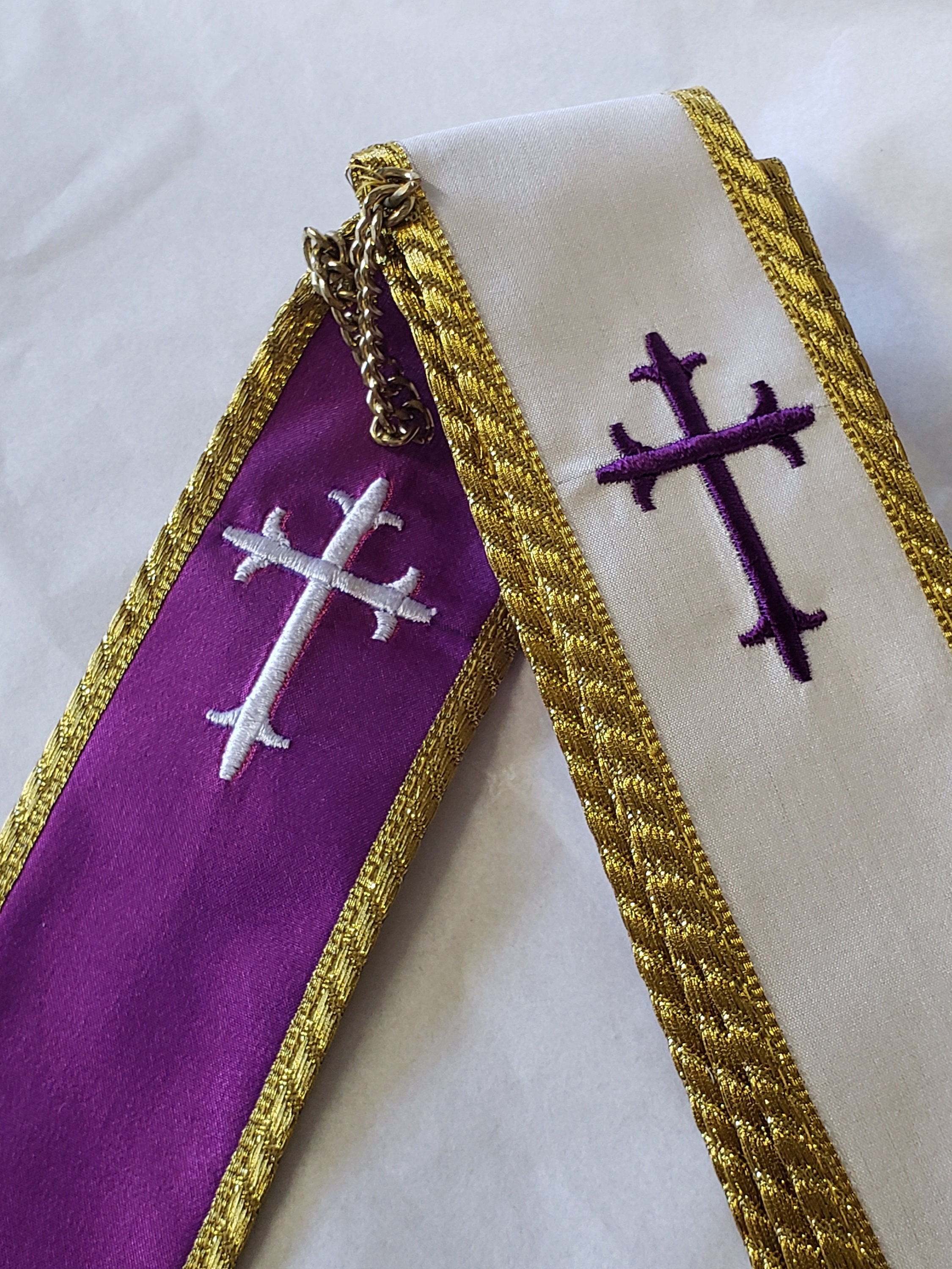 Mds Confessional/vistation Stole Pure Silk - Etsy