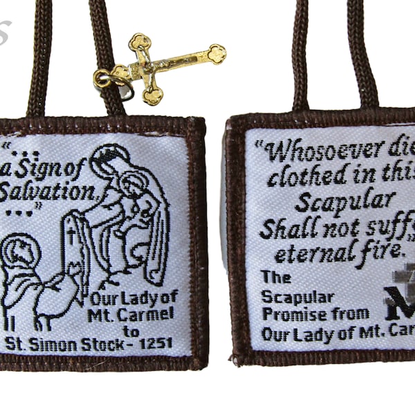 Sign of Salvation (Fused) scapular with Crucifix.