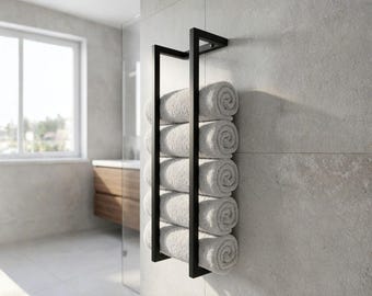 Modern metalen handdoekenrek, handdoekhouder voor wandmontage