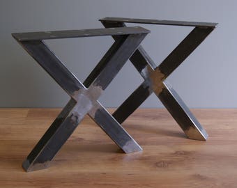 X shape bench legs , steel bench legs, bench base, powder coated (SET OF 2)