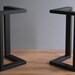 L shape steel bench legs, coffee table legs, bench base, coffee table base (SET OF 2)