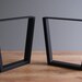 Trapezoid steel bench legs, coffee table legs, bench base, coffee table base (SET OF 2)