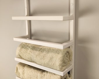 Towel rack - Wall Mount Towel Holder - Blanket Storage Rack - yoga mat holder - Bathroom Organizer - Towel holder