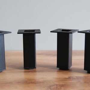 4x Steel tubing furniture feet (SET OF 4) - DIY, furniture legs, cabinet feet, sofas, beds or sidebo