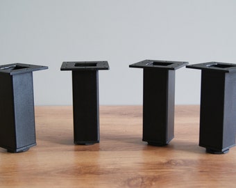 4 meubelpoten van stalen buizen (SET VAN 4) - doe-het-zelf, meubelpoten, kastpoten, banken, bedden of dressoir