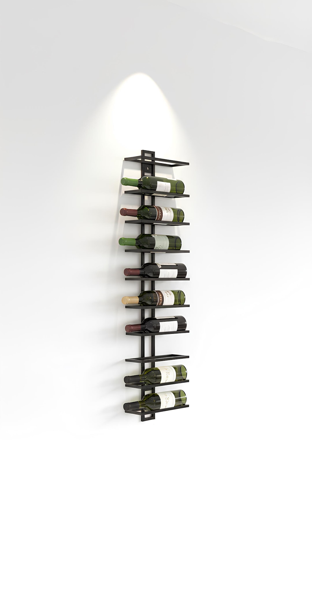 Wine Rack Wall Mounted - Metal Bottle Holder - Etsy