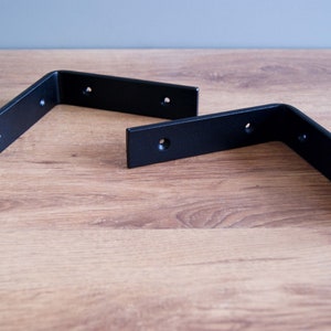 Steel flat bar shelf brackets (price per piece)