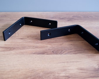 Stalen plankbeugels voor platte staven (prijs per stuk)