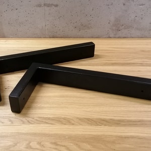 Heavy duty brackets - steel tube 50 x 25 mm (2 x 1 inches), heavy duty, floating bench, floating table brackets - SET OF 2