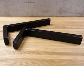 Heavy duty brackets - steel tube 50 x 25 mm (2 x 1 inches), heavy duty, floating bench, floating table brackets - SET OF 2
