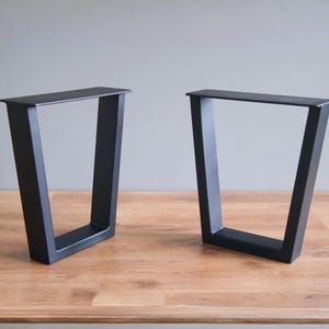 2x Trapezoid metal legs for bench - Coffee table legs - pieds de table - tischbeine - high quality