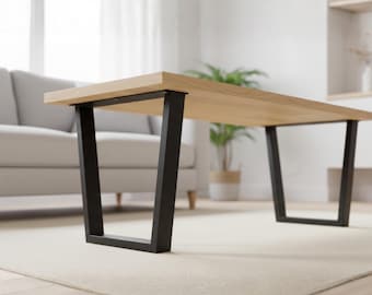 Tapered Steel Coffee Table or Bench Legs (Set of 2) | DIY Bench Base